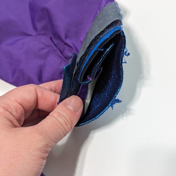 Vintage 80s Patagonia Kayak Paddling Jacket Pullover Hooded Purple Neoprene XS - Picture 7 of 7